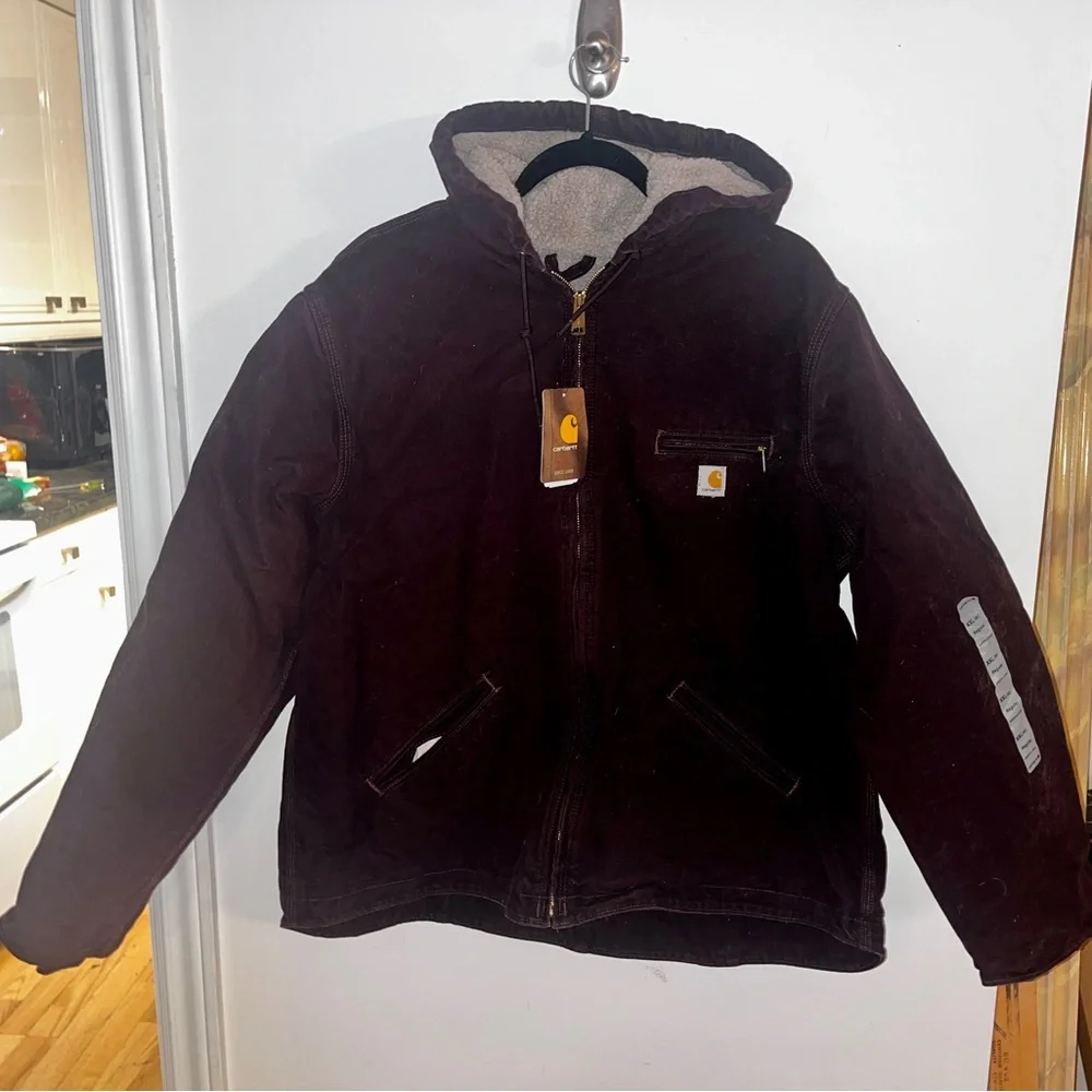 Women’s Carhartt Purple Hooded Winter Jacket XXL - Picture 1 of 3
